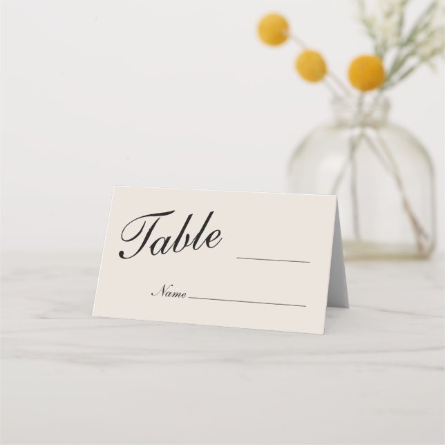 Cartões de lugar em branco para casamento clássico (Frente)