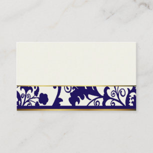 Cartões de lugar marinho Azul e Creme