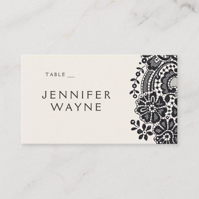 Cartões de lugar para casamento do local elegante  (Frente)