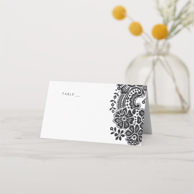 Cartões de lugar para casamento do local elegante  (Frente)