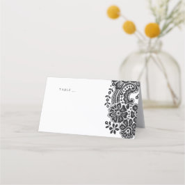 Cartões de lugar para casamento do local elegante 