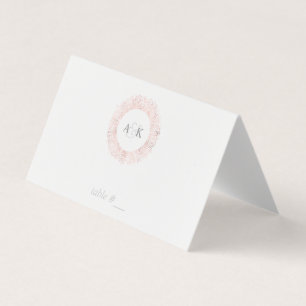Cartões de lugar para monogramas de ouro Elegante