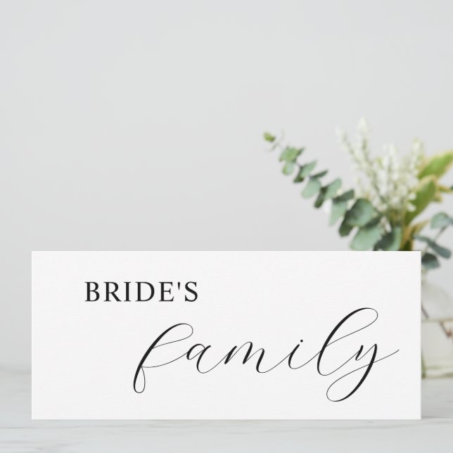 Cartões de lugar reservados para caligrafia elegan (Em pé/Frente)