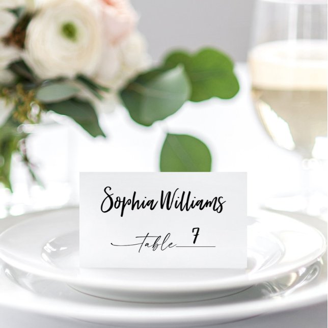 Cartões de lugar simples e mínimos (Simply Minimum Wedding Place Cards)