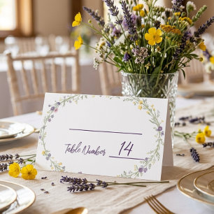 Cartões de Lugares de Casamento Boho Floral Simple