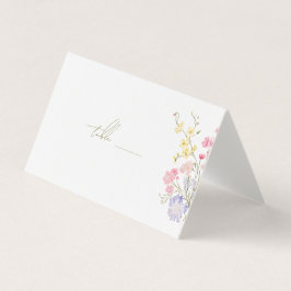 Cartões de Lugares de Casamento com Flores Silvest