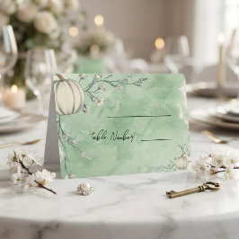 Cartões de Lugares de Casamento Rustic Green Abób