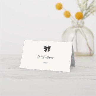 Cartões de Lugares Dobrados para Casamento com Laç