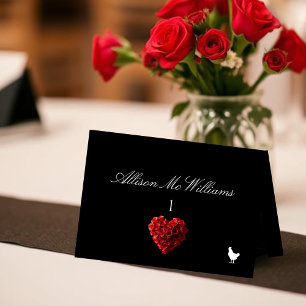 Cartões de Lugares para Casamento Ícone de Frango-