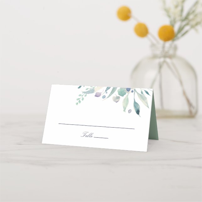 Cartões de Luxe Floral Folding Wedding Place (Frente)