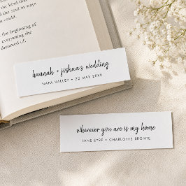 Cartões de Marcador Mini | Lembrança de Casamento