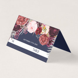 Cartões de marinho Fall Marsala Peony Weding Tent