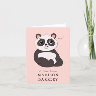 Cartões de Material Escolar do Ursinho Panda