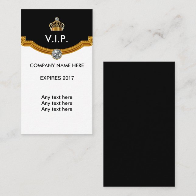 Cartões de Membro VIP (Frente/Verso)