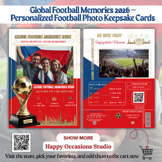 Cartões de Memórias de Futebol Global 2026
