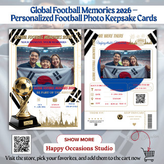 Cartões de Memórias de Futebol Global 2026