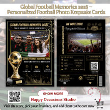 Cartões de Memórias de Futebol Global 2026