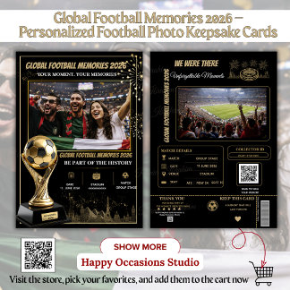 Cartões de Memórias de Futebol Global 2026