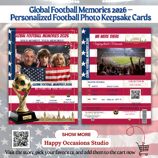 Cartões de Memórias de Futebol Global 2026