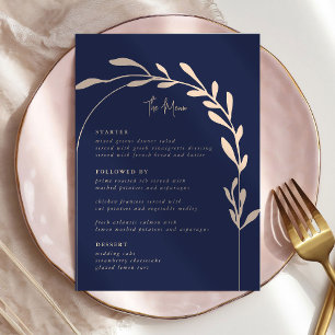 Cartões de Menu de Casamento de Script de Arch Min