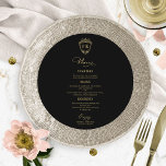 Cartões de Menu de Casamento Redondos com Monogram<br><div class="desc">Um cartão de menu de casamento com caligrafia chic simples. Eu ofereço um serviço de personalização gratuito,  se tiver alguma dúvida ou pedido especial,  por favor não hesite em entrar em contato.</div>