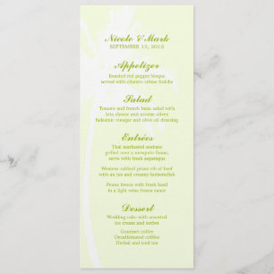 Cartões de Menu de Casamento Tropical Palm Trees