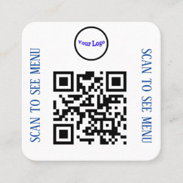 Cartões de menu de código QR para restaurantes e c