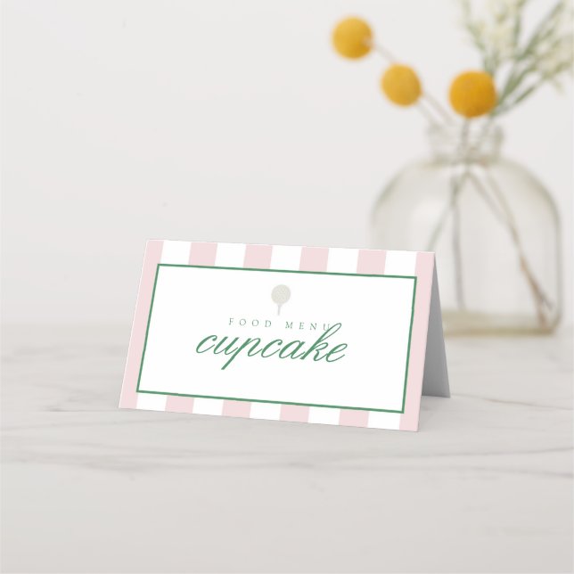 Cartões de menu de cor-de-golfe rosa (Frente)
