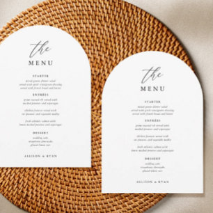 Cartões de Menu de Mesa de Casamento Elegantes 5x7
