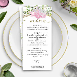 Cartões de Menu de Mola Cor Pastel Cores Selvagem