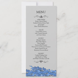 Cartões de Menu de Recepção de Casamento