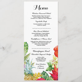 Cartões de Menu de Recepção de Casamento Rustic Lu