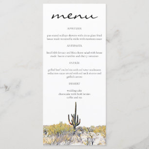 Cartões de Menu do Cacto Saguaro do Deserto do Ari