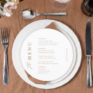 Cartões de Menu do Círculo de Mesa de Casamento El