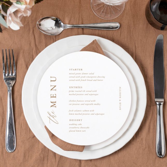 Cartões de Menu do Círculo de Mesa de Casamento El (Criador carregado)