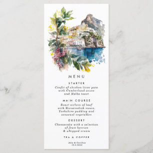 Cartões de menu florais da Costa do Marfim Itália
