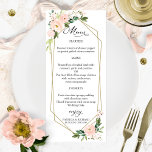 Cartões de Menu Geométricos de Casamento Floral pa<br><div class="desc">Um simples cartão de casamento floral de cor d'água para o prato. Fácil de personalizar com seus detalhes. PERSONALIZAÇÃO: se você precisar de personalização de design, entre em contato comigo através do bate-papo; se você precisar de informações sobre seu pedido, opções de envio etc., entre em contato diretamente com o...</div>