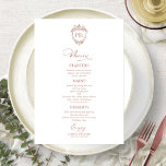 Cartões de Menu Monograma de Casamento com Script<br><div class="desc">Um simples cartão de casamento de caligrafia. Eu ofereço um serviço de personalização gratuito,  se você tiver perguntas ou solicitações especiais,  por favor,  sinta-se à vontade para me contactar.</div>