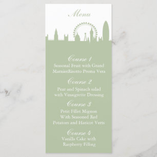 Cartões de menu personalizados do Skyline Sage em