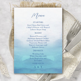 Cartões de menu Sea Wedding