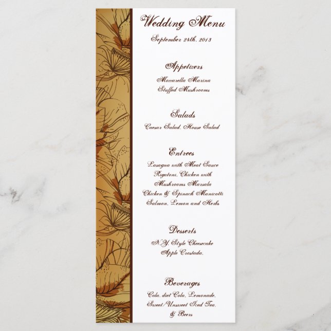 Cartões de menu Western Cowgirl Hat/Boots Brown co (Frente)