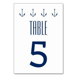 Cartões de Mesa "Anchors Away"