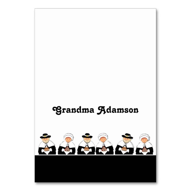 Cartões de Mesa de Ação de Graças (Frente)