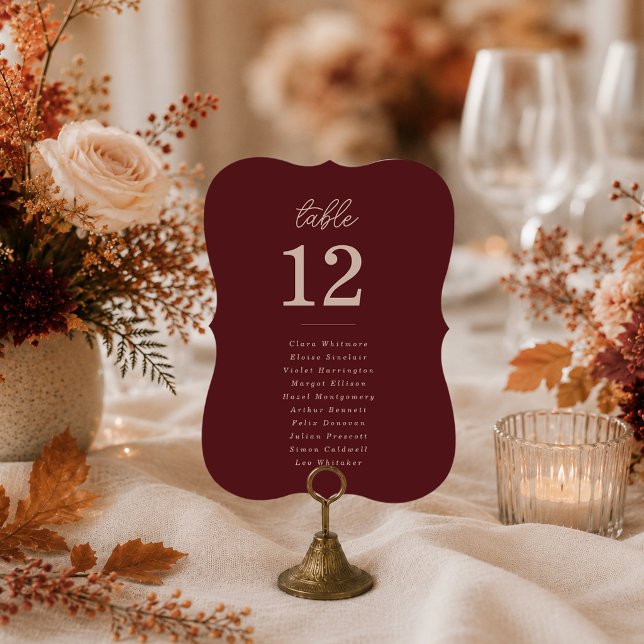 Cartões de Mesa de Assentos de Vinho Profundo Mini (Criador carregado)