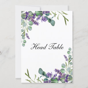 Cartões de Mesa de Cabeceira de Casamento Lavanda