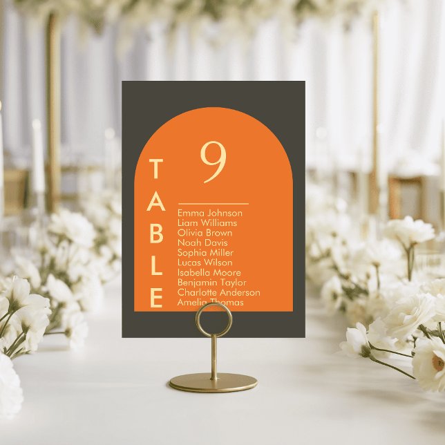 Cartões de Mesa de Casamento Chic Arch Plano de As (Chic Arch Wedding Table Cards Seating Plan)