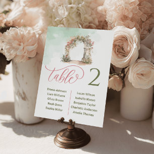 Cartões de Mesa de Casamento com Arco Floral Român