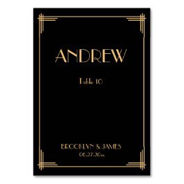 Cartões de Mesa de Casamento com Excelente Negro G