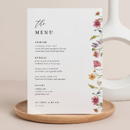 Cartões de Mesa de Casamento de Flores Selvagens