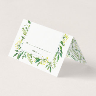 Cartões de Mesa de Casamento de Herbos Botânicos V